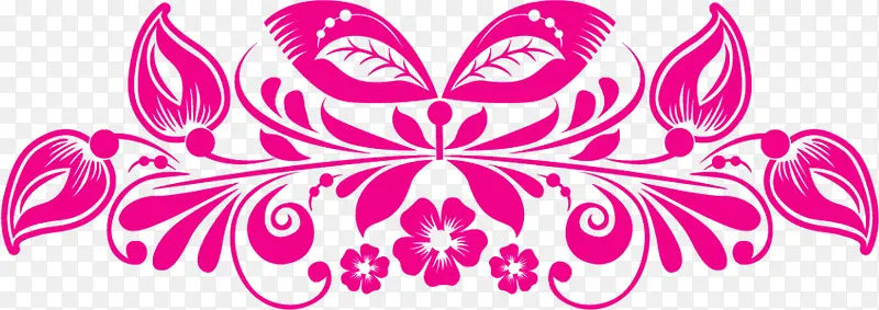 粉色古典花纹小花