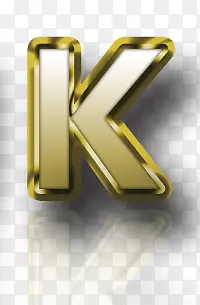 黄金质感字母K