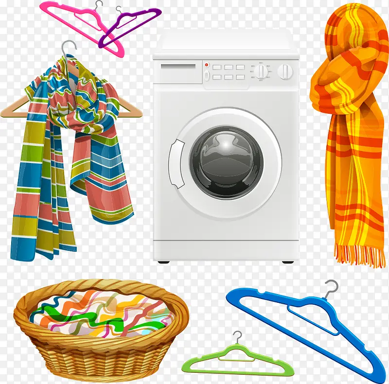 矢量围巾与洗衣机