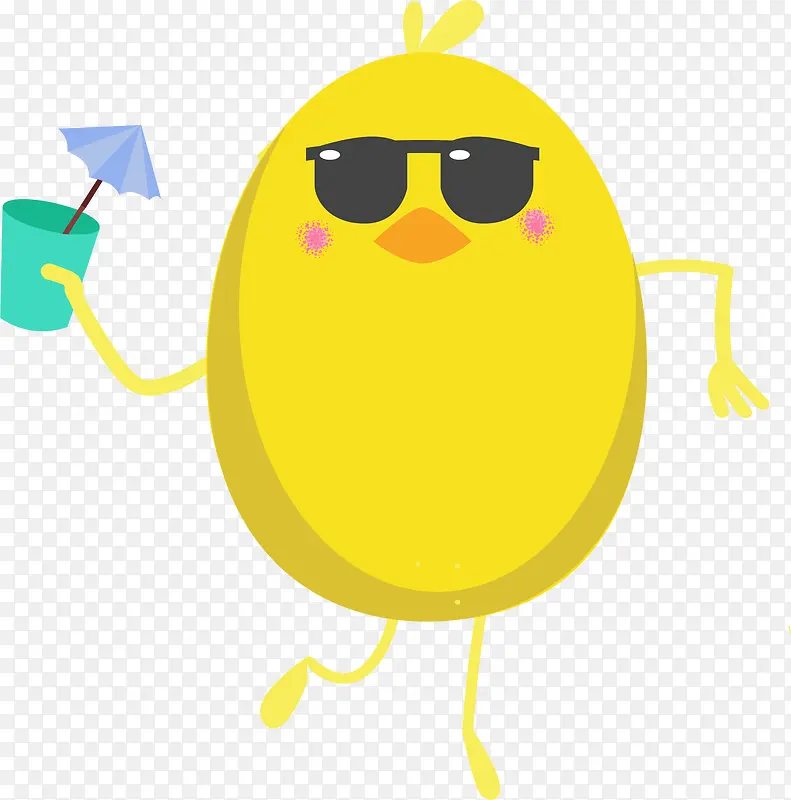 度假风夏天卡通矢量图