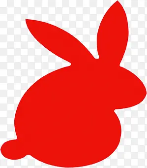 手绘红色兔子效果图