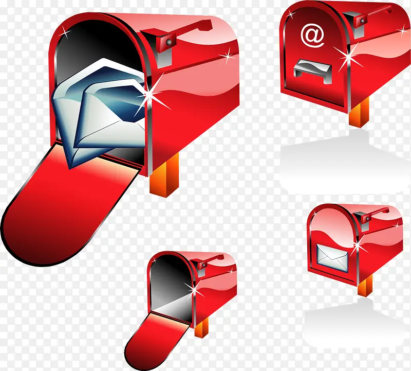 邮箱 3D图形 邮件 红色邮箱 信箱