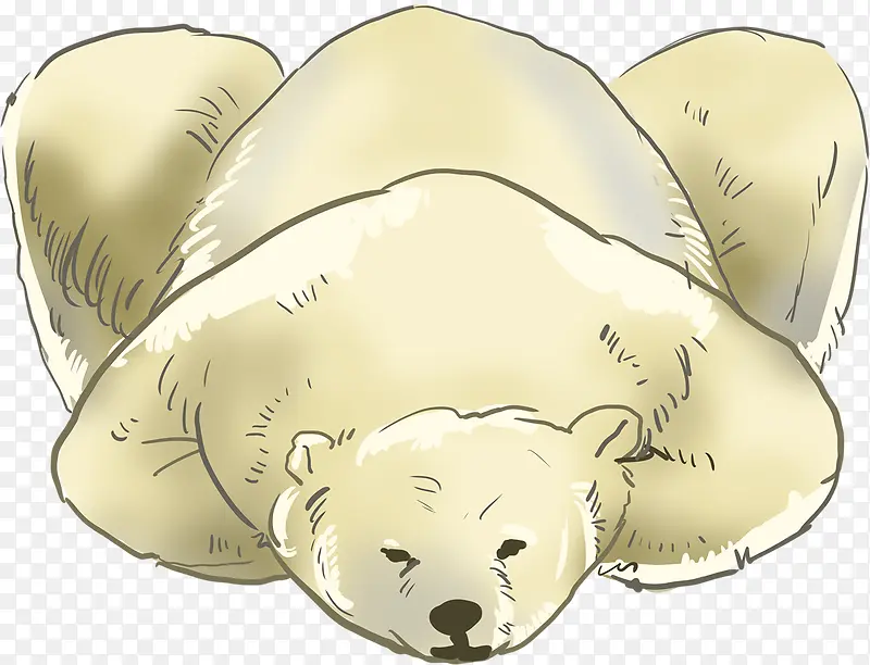一直趴着的北极熊