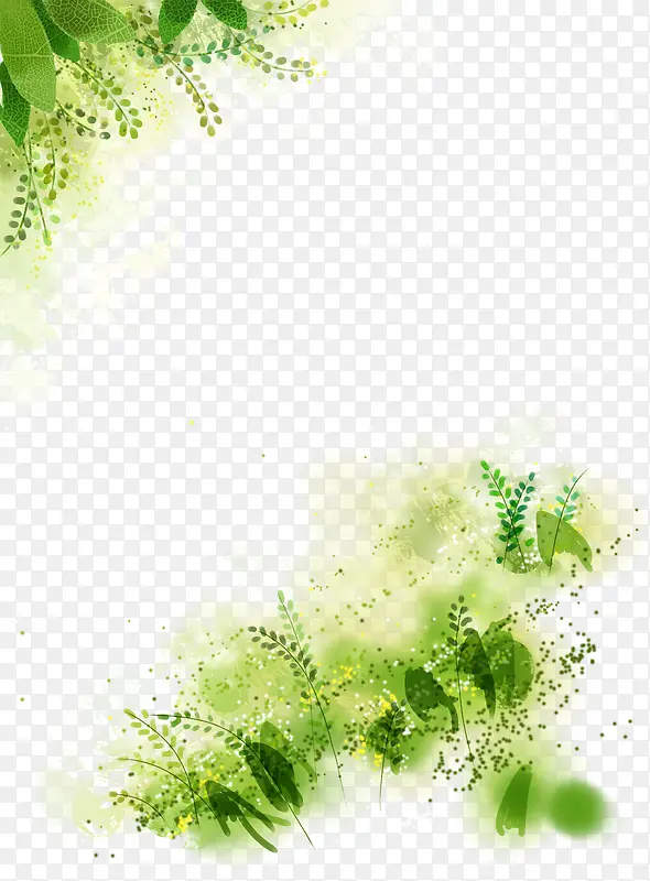 绿色动感创意设计树叶