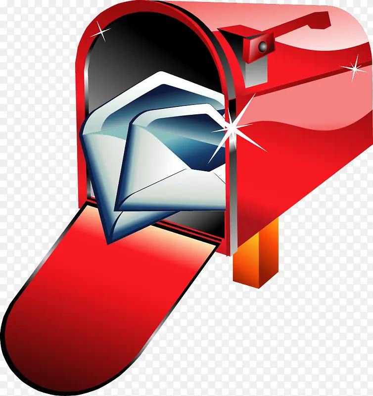 邮箱 3D图形 邮件 红色邮箱 信箱