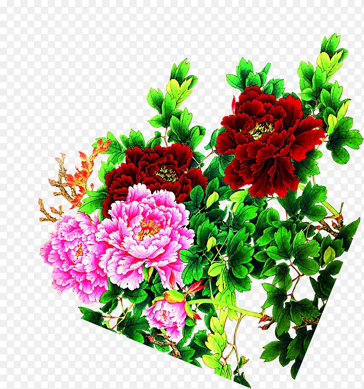 中秋节手绘活动花朵