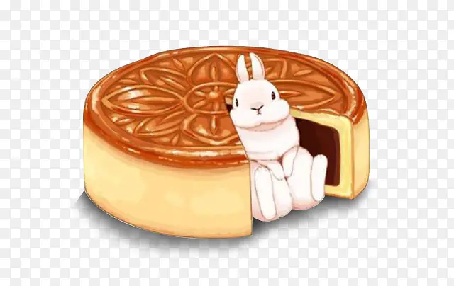 兔子慵懒边角月饼