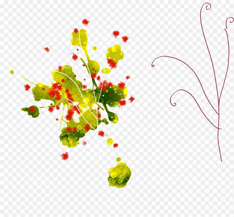 手绘彩色植物纹理