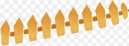 春天手绘黄色栅栏