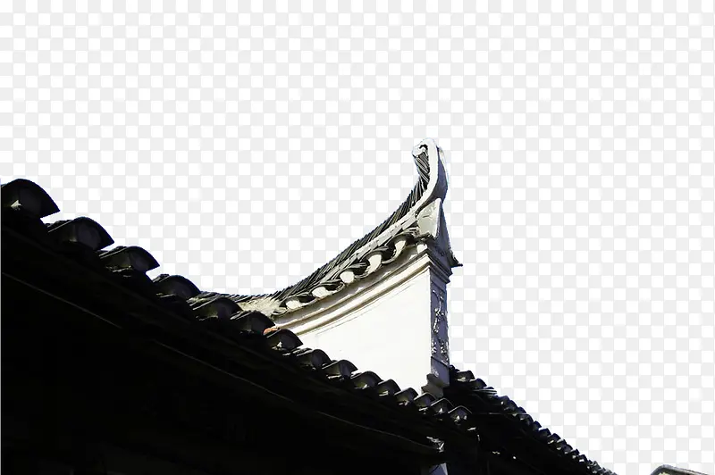 中式屋檐传统装饰建筑