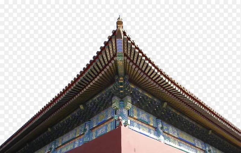 中式屋檐免抠建筑装饰