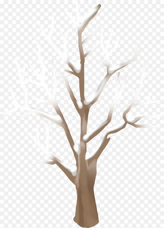 复古树枝冬季恋人图片