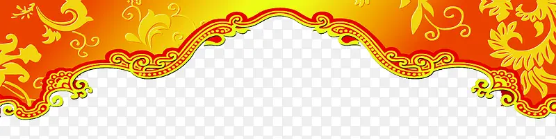黄色精美中式花纹