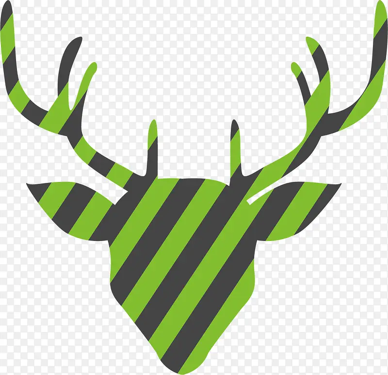 绿色的鹿头