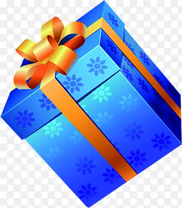 蓝色礼盒圣诞元旦展架
