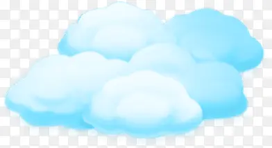 蓝色蓬松云朵海报背景
