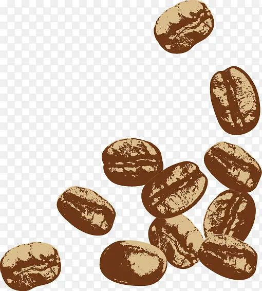 咖啡豆手绘