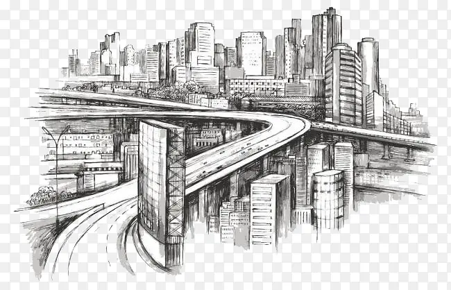 手绘城市