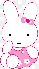 粉裙小兔