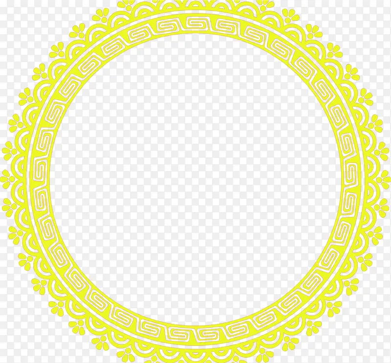 黄色圆形花纹创意