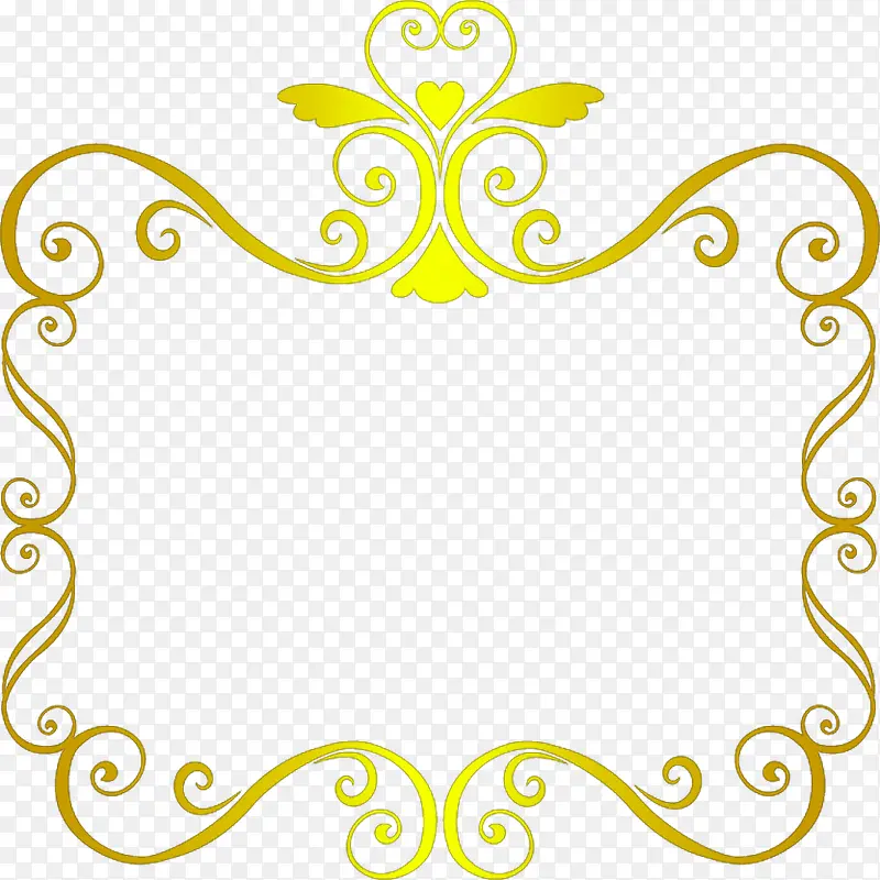 手绘黄色渐变花纹装饰方块