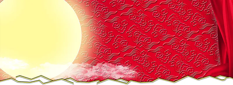 中秋节红色花纹背景