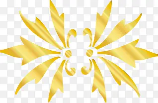 黄色纹理花纹装饰