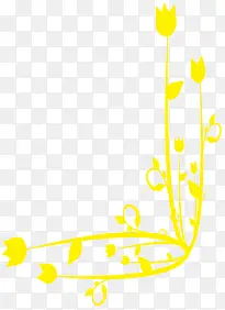 欧式花纹创意黄色
