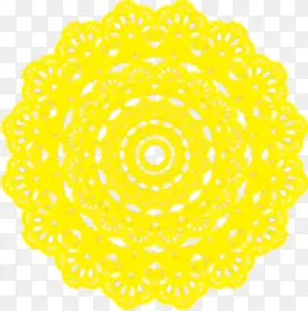 黄色花纹立体装饰