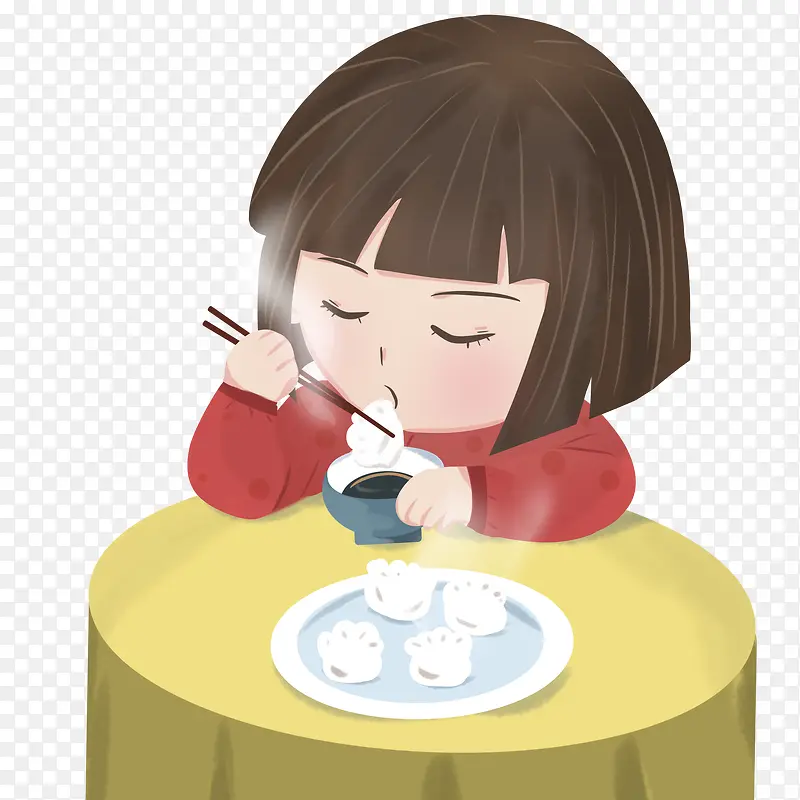 立冬小孩吃饺子