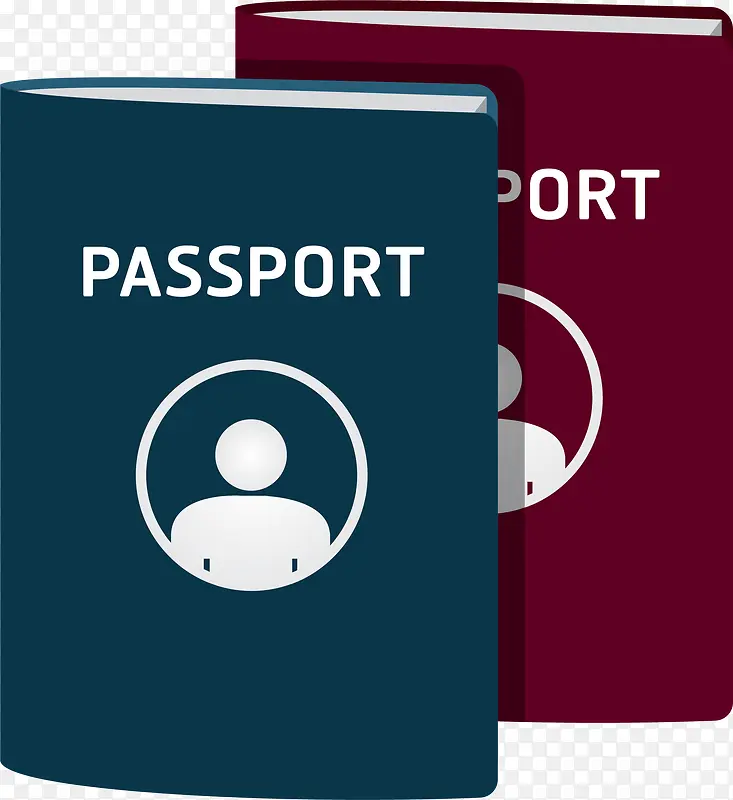矢量手绘护照