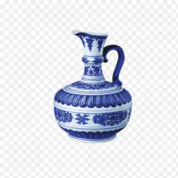 文物青花瓷瓶