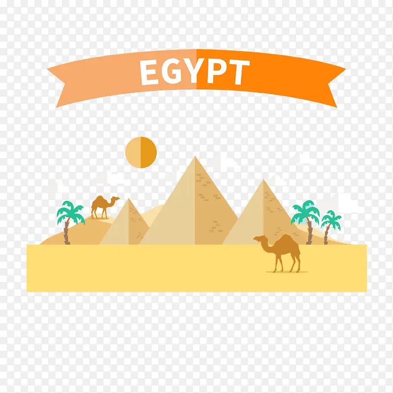 矢量埃及旅行