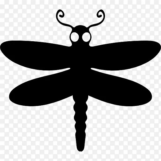 蜻蜓翅膀的动物上视图图标