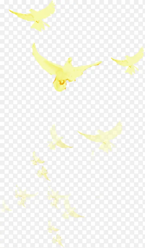 黄色意境飞舞白鸽