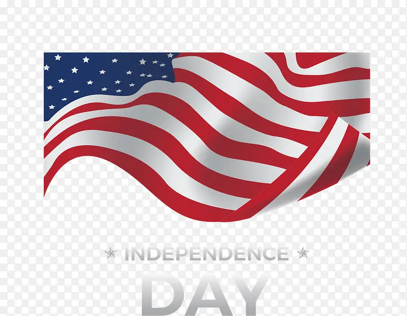 美国独立日飞舞国旗