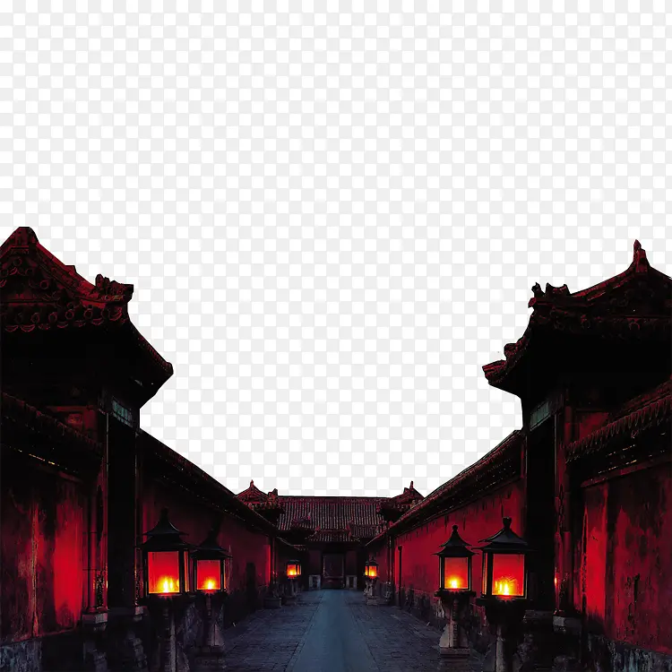 夜灯古代宫廷PNG图片素材下载_图片编号yrvlkpoe-免抠素材网