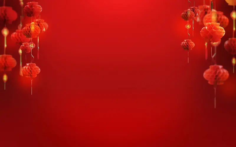 中国风式的红背景灯笼