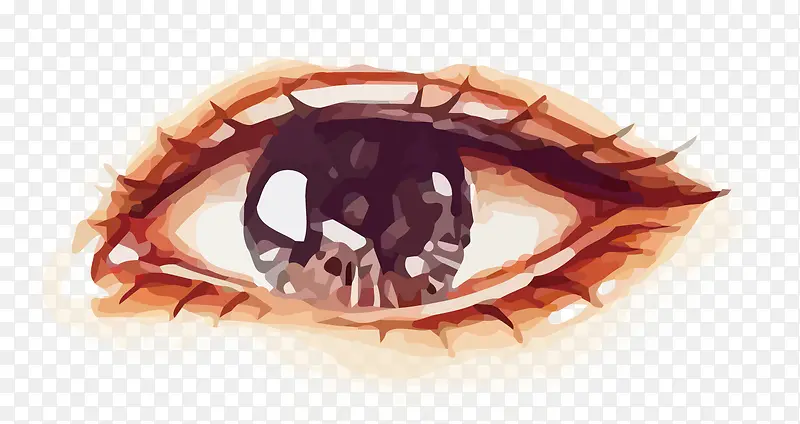矢量水彩眼睛