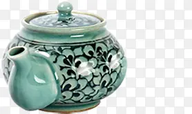 高清绿色中国风茶壶