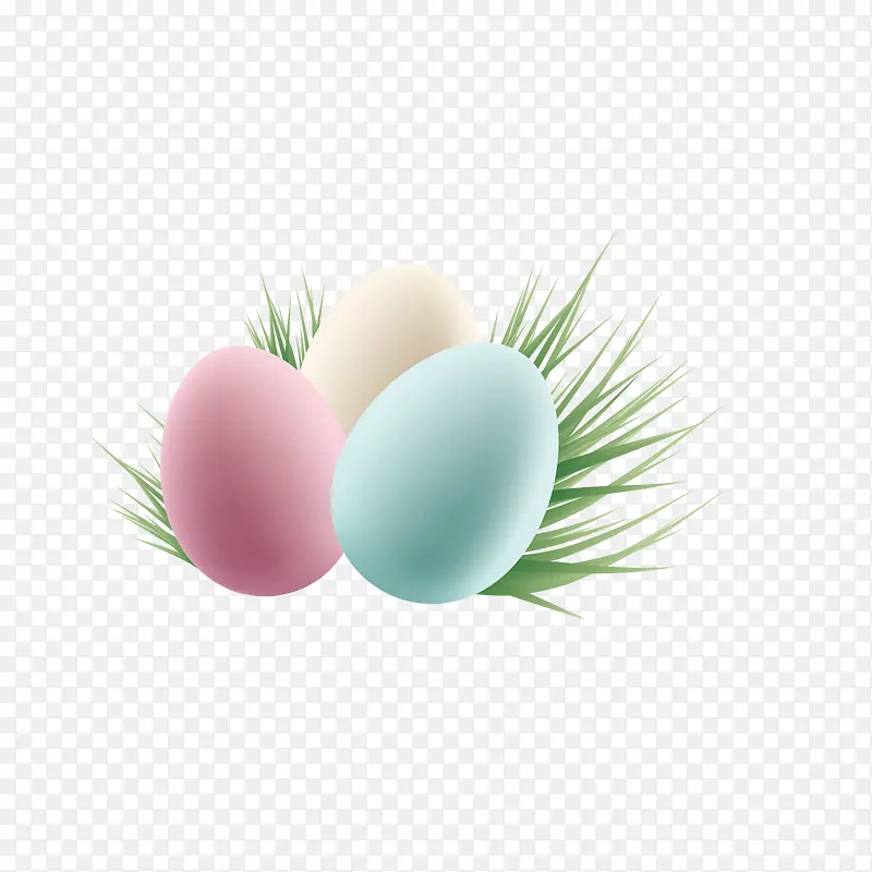 矢量复活节卡通鸡蛋装饰