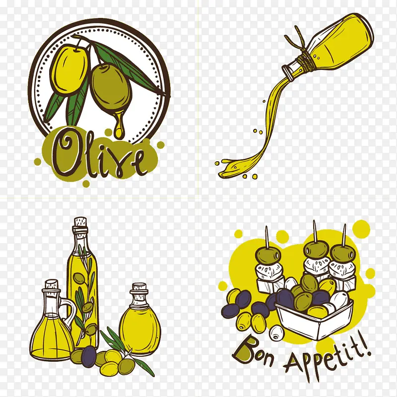 卡通橄榄油