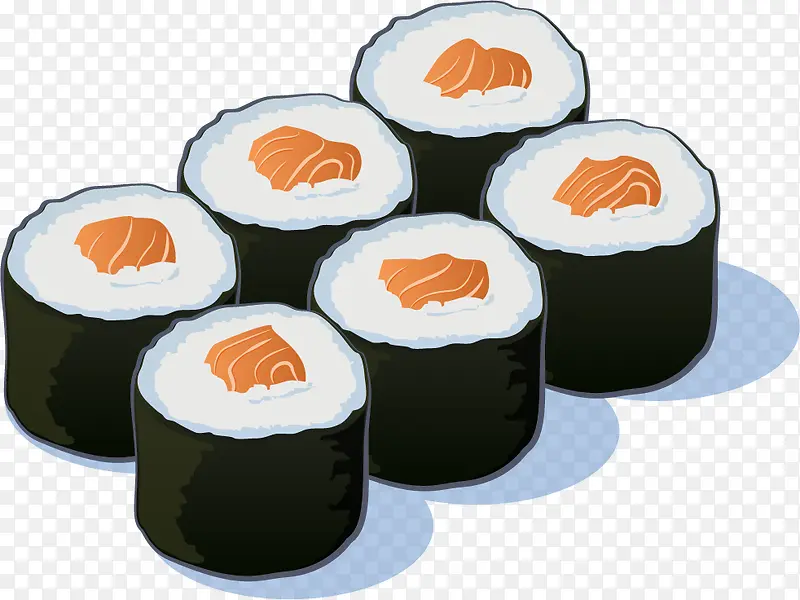 矢量手绘日本寿司