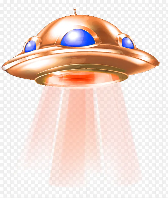 棕色卡通ufo装饰图案