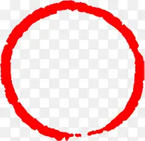 红色圆形线条