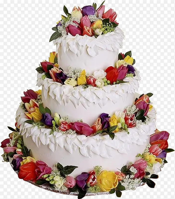 多层花朵创意蛋糕设计
