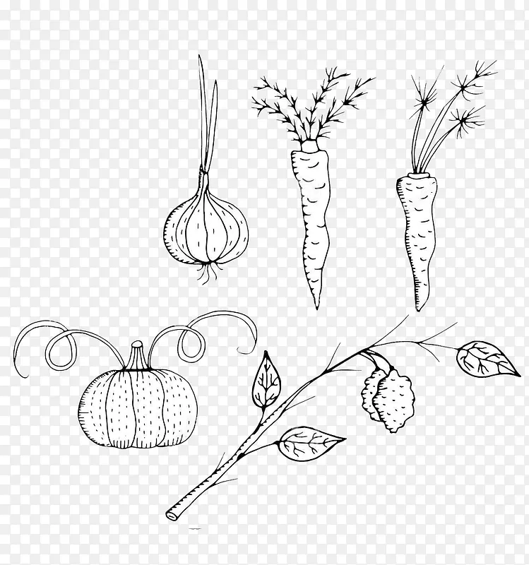 蔬菜手绘图案