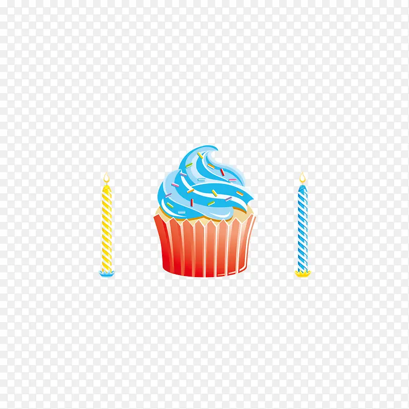 生日小蛋糕矢量图
