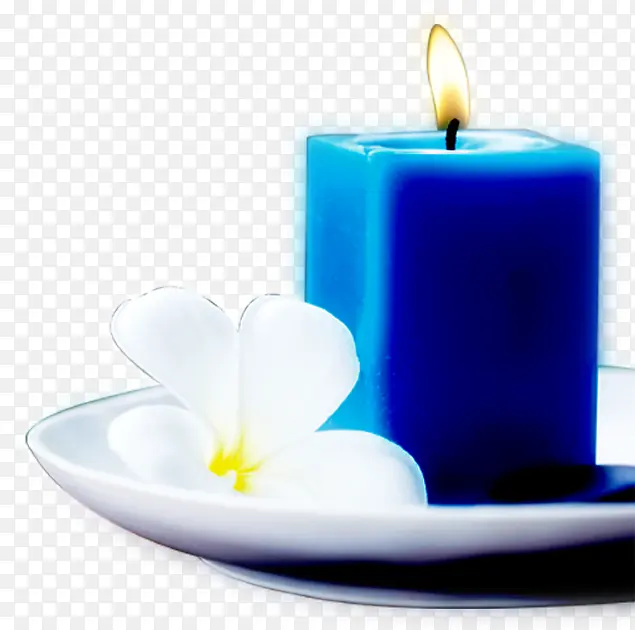 创意设计蜡烛蓝色效果