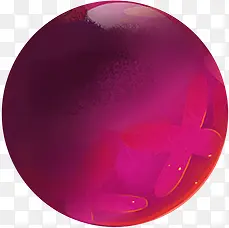 紫色手绘光效泡泡